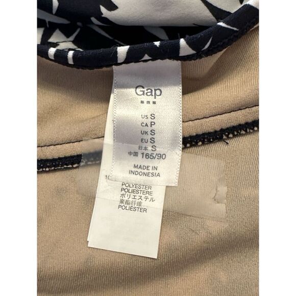 GAP TANKINI Halter Swimsuit TOP ONLY Sz Small DARK Blue/Black White Fast Ship - Picture 5 of 16